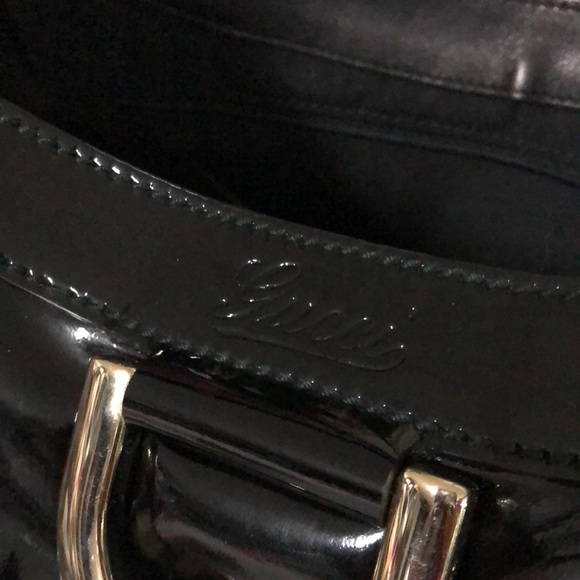 GUCCI ABBEY BLACK PATENT LEATHER - Picture 3 of 15